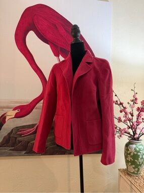 Talbots dark pink tailored blazer jacket